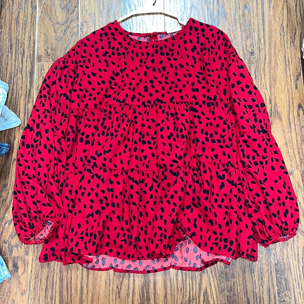 Dalmation print blouse